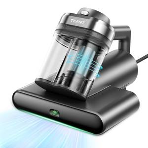 lot 7088 image: Teant Powerful Mattress Bed Vacuum Cleaner, 2-Speed (14kPa18kPa) Mattress Vacuum with Green Light Dust Detection, 253.7nm UV-C Light, LED Display, HEPA Filter, 149F Heat, Aroma for Bed Couch Carpet