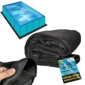 lot 7099 image: U.S. Pool Supply Ground Shield 12  x 24  Rectangle Heavy Duty Pool Liner Pad for Above Ground Swimming Pools - Protects Pool Liner  Prevents Punctures  Eco-Friendly Fabric - Extends Liner Life