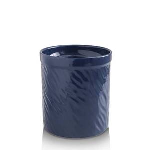 lot 7119 image: KOOV Kitchen Utensil Holder, Large Ceramic Utensil Crock, Deep and Stable, Utensils Caddy Texture Series (Dark Blue)