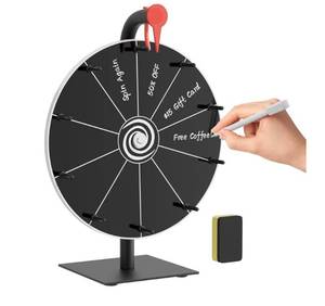 lot 7160 image: 12 Inch 10 Slots Prize Wheel Spinner with Stand