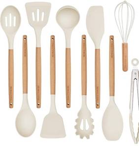 lot 7171 image: Silicone 10 Pcs Kitchen Cooking Utensils Set