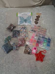 lot 41 image: Bead and Craft Supply Lot with Storage Organizers and Accessories