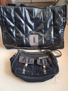 lot 114 image: Karl Lagerfeld Paris Black Quilted Tote Bag and Shoulder Bag Lot