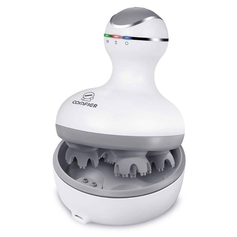 lot 72708 image: Electric Cordless Hair Scalp Massager with Kneading 84 Massage Nodes, Handheld Portable Head Scratcher Massager for Hair Growth, Deep Clean and Stress Relax, Gifts for Men Dad - Retail $40