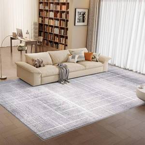 $163 Vamcheer Modern Area Rug 9x12, 10mm Thick, Grey
