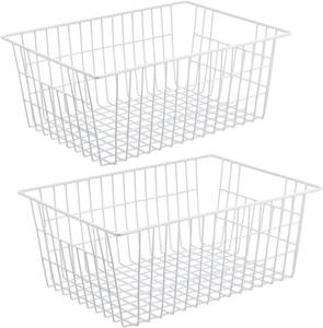 lot 8841 image: iPEGTOP Wire Storage Freezer Baskets, Set of 2, Large 15.4in