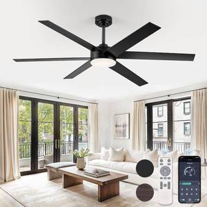 lot 8859 image: $110 Fanbulous 60-Inch Ceiling Fan with Lights Remote, DC Motor