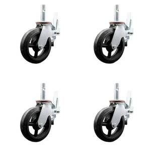 $248 Bil-Jax 0026-762 Scaffold Swivel Caster Set (4) - 8in Rubber CI