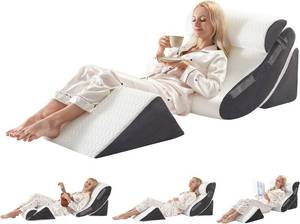 lot 8885 image: $51 4Pcs Orthopedic Wedge Pillow Set for BackNeckLeg Pain Relief