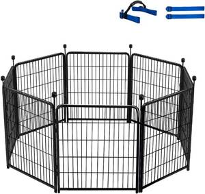 lot 8893 image: $144 Garden Fencing 48 High, 8 Panels, 17.7 ft Flower Bed Dog Fence