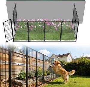 lot 8937 image: $120 FXW Garden Fence - 40in H x 18ft L Dog Fence, 8 Panels