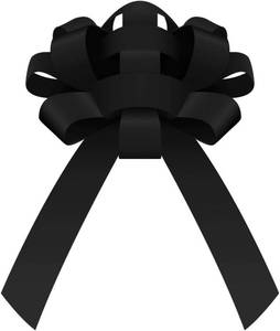 lot 8944 image: $61 Premium Black 30 L x 4.5 W Car Bow Magnetic Vinyl Bow, Pack 1
