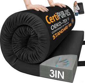 lot 8949 image: $59 CYMULA 3-Inch Memory Foam Camping Pad, Roll-Up Floor Mat