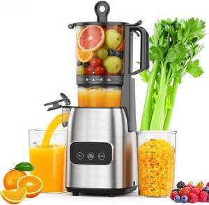 lot 8954 image: $130 COWSAR Cold Press Juicer with 5.4in Wide Feed Chute, Quiet Motor