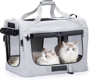 lot 8959 image: $60 XL Cat Carrier for 2 Cats, Sided XL Crate, 24x16.5x16.5, see note.