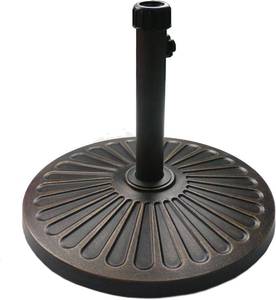 lot 9005 image: $55 Sunnyglade 18 30.2-lb Round Antiqued Umbrella Base Bronze