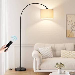lot 9008 image: Ambimall 70 Dimmable Arc Floor Lamp with Remote, Rotating Head