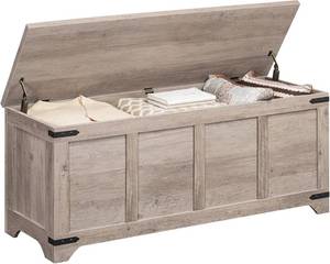 lot 9011 image: $85 MAHANCRIS 47.2 Storage Chest & Wooden Bench with 2 Hinges