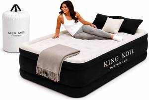 lot 9020 image: $116 King Koil 20 Twin Air Mattress with Built-In Pump, 300 lb