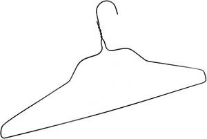 lot 9021 image: Box of 200 18 Black Wire Shirt Hangers