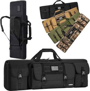lot 9025 image: Double Rifle Case Soft Gun Bag, Tactical Backpack