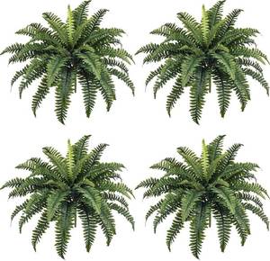 lot 9053 image: $46 35-Inch Fake Ferns 4 Bonston Fern Bushes, 39 Fronds