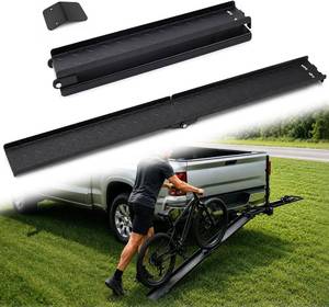 lot 9054 image: $55 45-Inch Folding Bike Ramp, Anti-Slip, 400 lb Load, Alloy Steel
