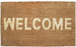 lot 9061 image: NIKKY HOME Coir Doormat Non-Slip Front Door Mat Welcome - 17x30