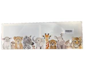 lot 9064 image: 24 x 8 baby animal canvas