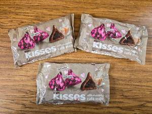 lot 9099 image: 3 Pack Hersheys Mocha Kisses, 9oz