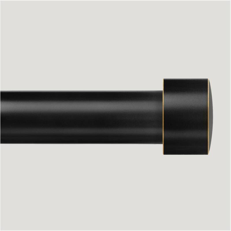 lot 2010 image: TONIAL Black Curtain Rod 16 to 30 Inch(1.3 to 2.5 ft), Telescoping Splicing 34 Curtain Rods for Windows, Single Short Drapery Rod with Round Cap Finial Retail $12.49
