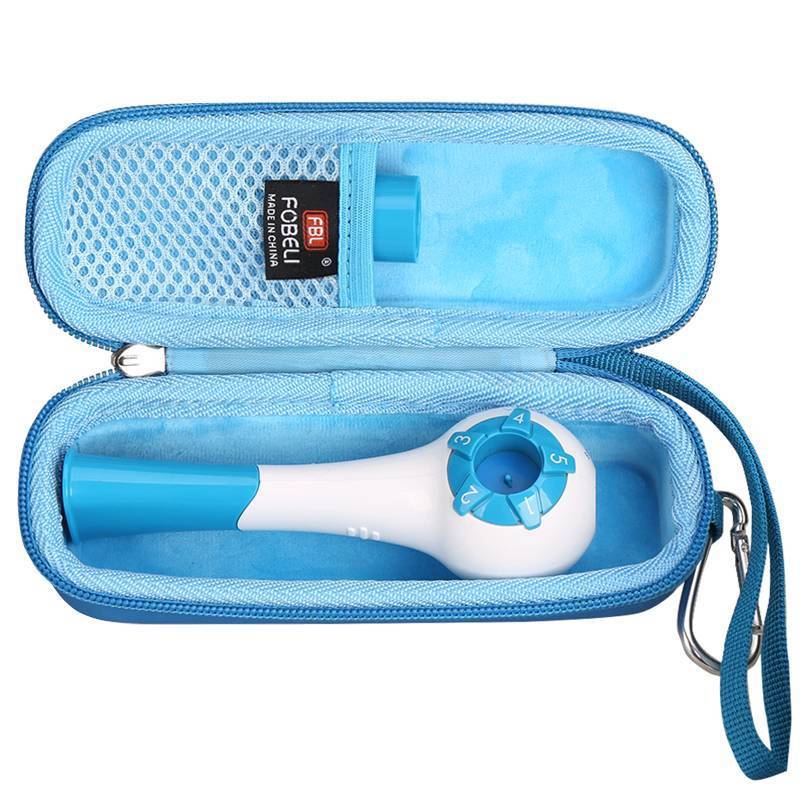 lot 2032 image: FBLFOBELI EVA Hard Carrying Case Compatible with The BreatherHETARU Natural Breathing Exercise Device, Hand-Held Inspiratory Expiratory Muscle Trainer (Blue, Case Only) Retail $16.24