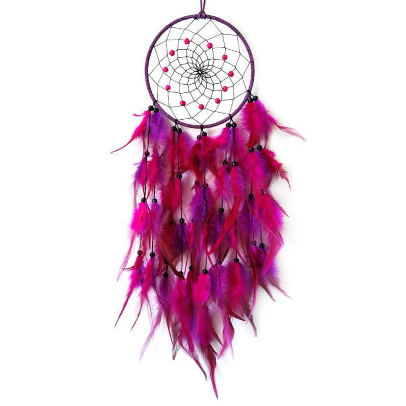 lot 2015 image: SOYUZU Purple Feather Dream Catcher, Dream Catchers for Bedroom Handmade Dream Catcher for Wall Hanging Home Decor Retail $17.44