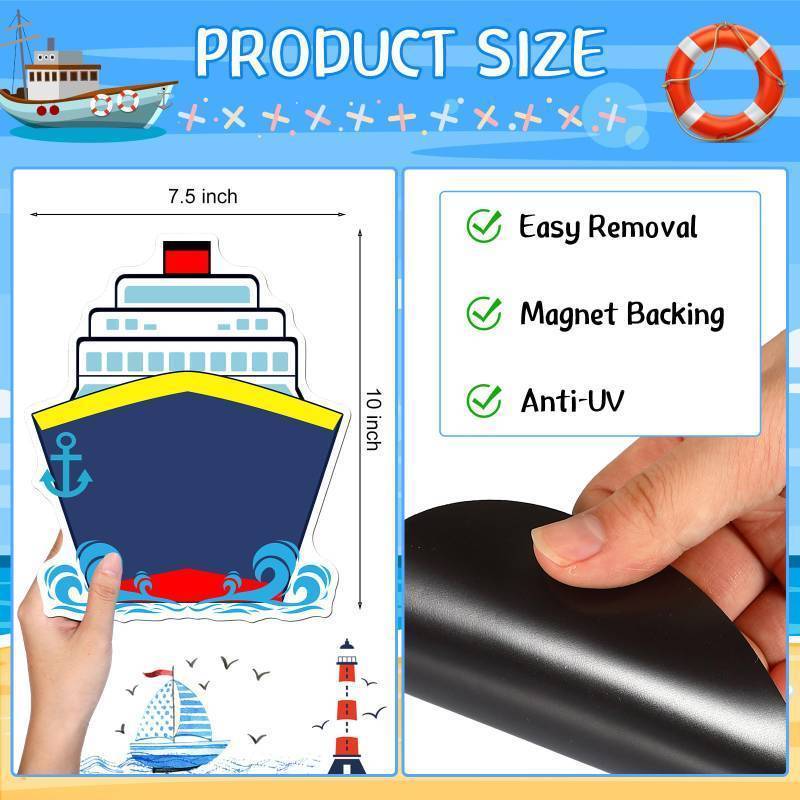 lot 2034 image: Fabbay Whiteboard Cruise Door Magnet Turtle Cruise Door Decorations Magnetic with 4 Pcs Erasable Marker Happy Birthday Magnet Decoration Stateroom Door for Cruise Carnival (White Board) Retail $12.49o