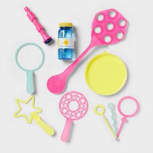 lot 2029 image: 10 in 1 Bubble Playset - Sun Squad Interactive Bubble Wands for Kids