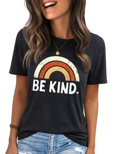 lot 2061 image: Womens Graphic Tees Casual Short Sleeve Vintage T Shirts Tops Small - Retail $13