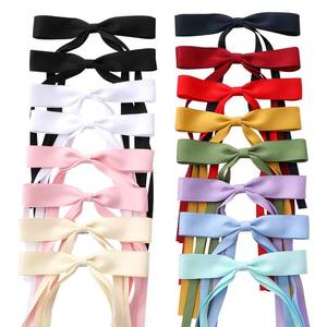 lot 2080 image: WORTL 16 PCS Hair Bows for Women,Hair Ribbon Hair Bows With Long Tail,Hair Bow Clips Hair Barrettes for Women Accessories - Retail $8