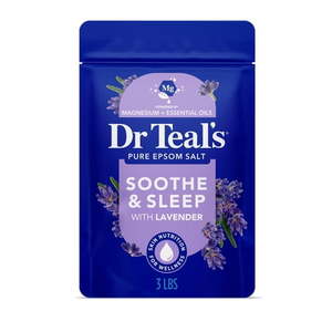 lot 3040 image: Dr Teal s Epsom Salt Magnesium Soak  Soothe & Sleep with Lavender  3 lbs