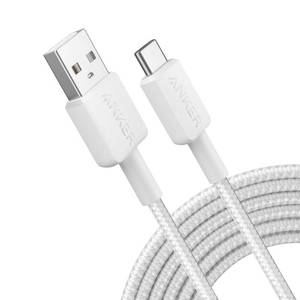 lot 2857 image: Anker 10 USB-A to USB-C Braided Cable - White Iteration - Retail $17