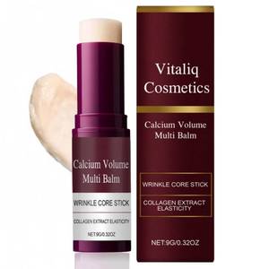 lot 2864 image: Vitaliq Cosmetics Anti Wrinkle Calcium Balm-Multi Balm Stick, Hydrating Face & Eye Moisturizer Balm, Portable Travel-Friendly Skincare Stick For Face, Eye & Neck-0.3 Oz (1pc) - Retail $15