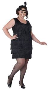 lot 2915 image: California Costumes Womens Fashion Flapper Plus Size Costume, Black, 2XL (18-20) - Retail $23