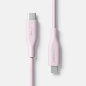 lot 2975 image: 3 USB-C to USB-C Cable - heyday Light Pink - Retail $10