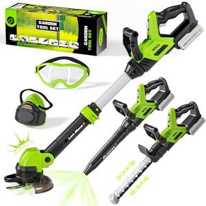 lot 3027 image: Kids Tool Set, 3-IN-1 Toddler Power Garden Tools with Sounds & Lights, Volume-, Toy Weed Wacker, Leaf Blower&Hedge Trimmer, Outdoor Play Toy Tools, Christmas Birthday Gifts for Boy Toys 3 4 5 6 7 8 - Retail $40
