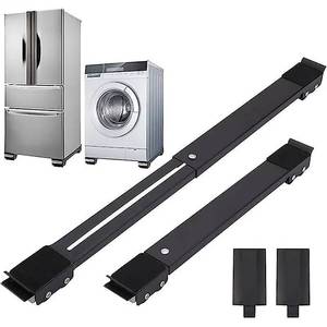 lot 66812 image: Furniture Washing Machine Dolly, Extendable Appliance Rollers Refrigerator Heavy NEW BLACK