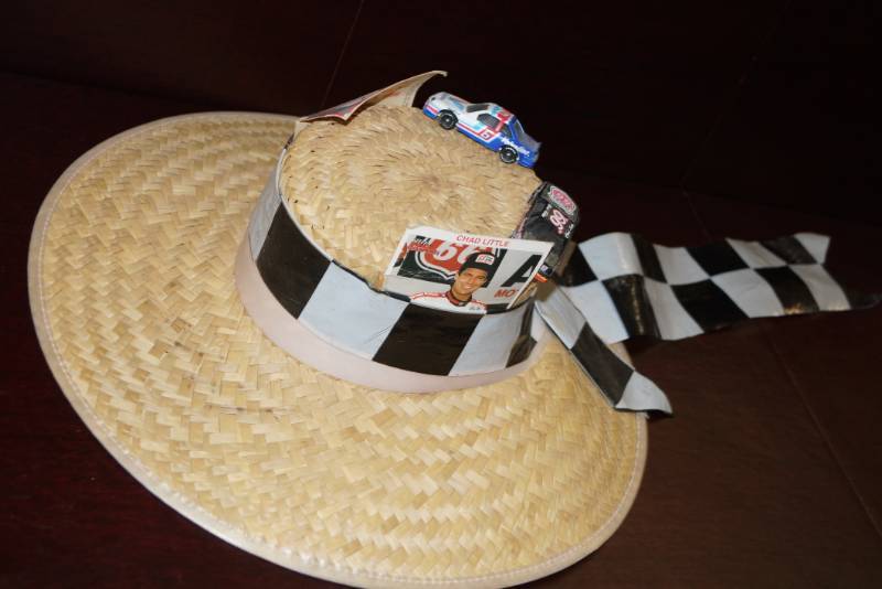 lot 213 image: Straw Hat- NASCAR Ready Bonnet