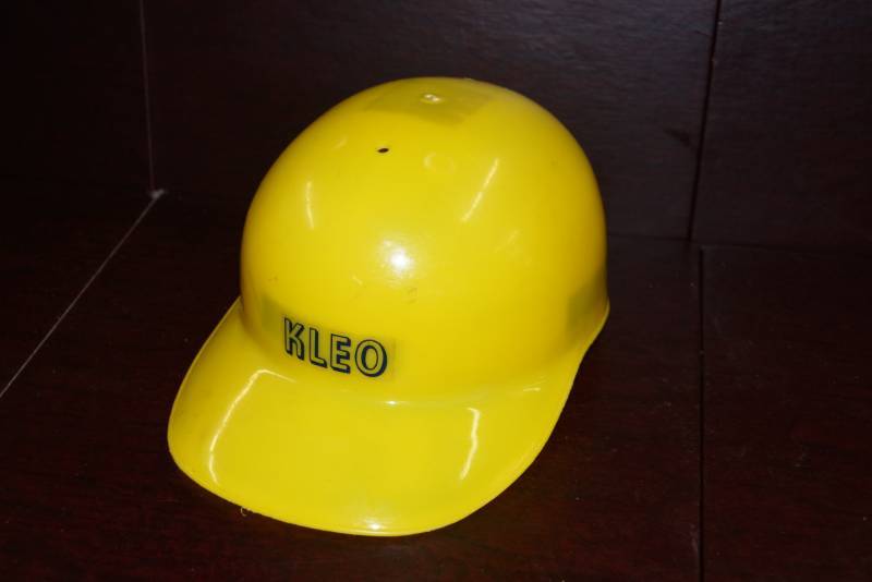 lot 221 image: WOW- Wichita Throwback- Radio Station KLEO Batting Helmet