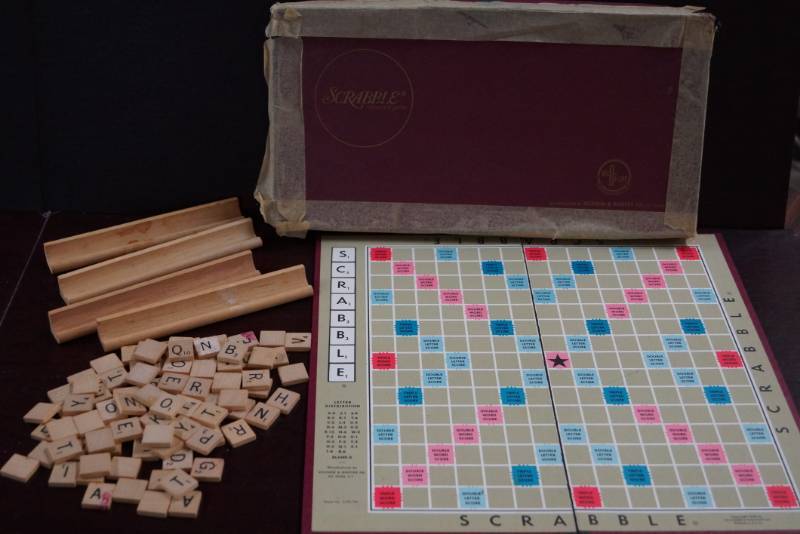 lot 257 image: Scrabble- Board and Tiles