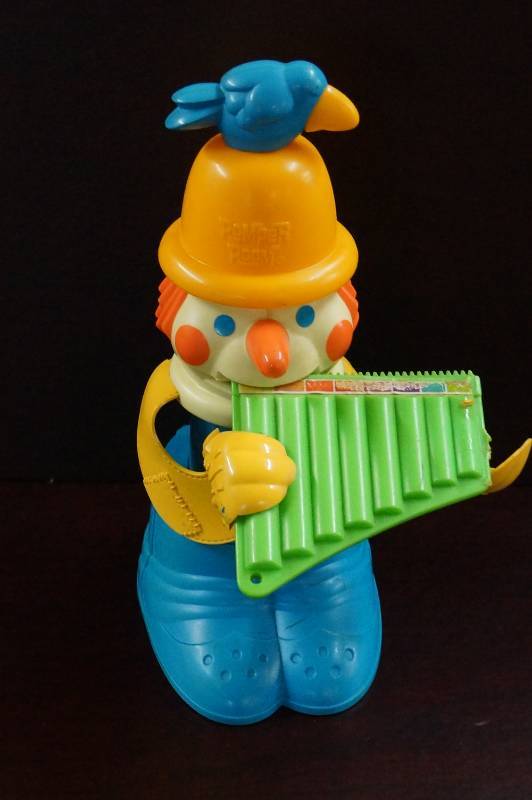 lot 265 image: Vintage  1980 Romper Room Musical Harmonica Scarecrow Toy