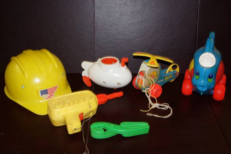 lot 287 image: Vintage Childrens Toys  Tools, Helicopter & More