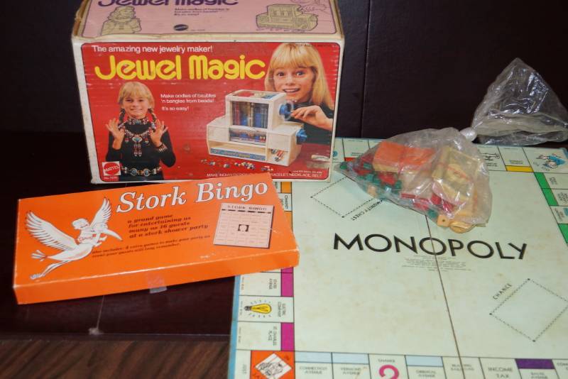 lot 297 image: Jewel Magic, Stork Bingo & Monopoly Game